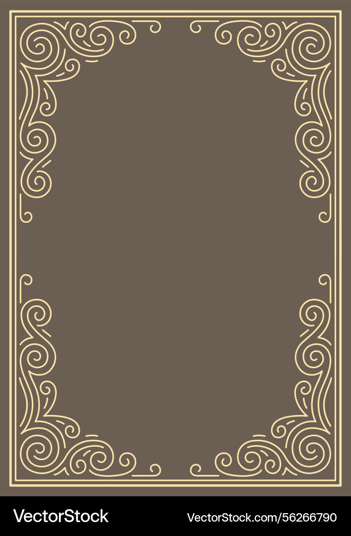 Line curl frame modern decorative linear Line curl frame modern decorative linear Vector Image