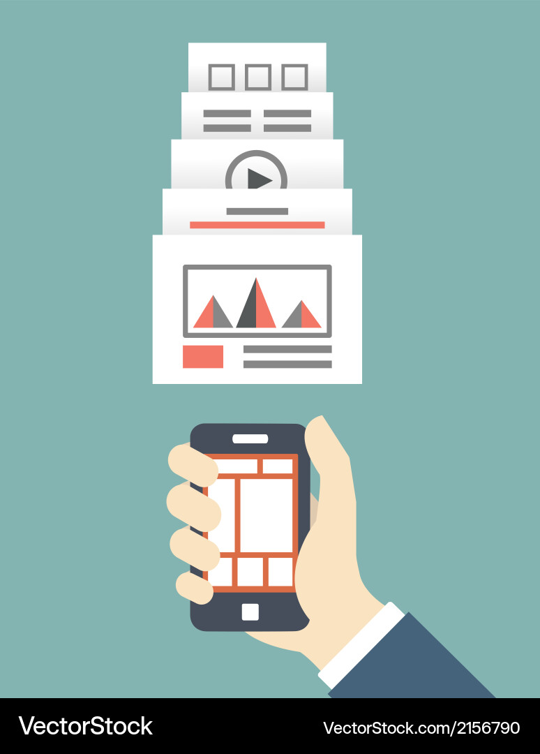 Mobile App Development & UX vector image