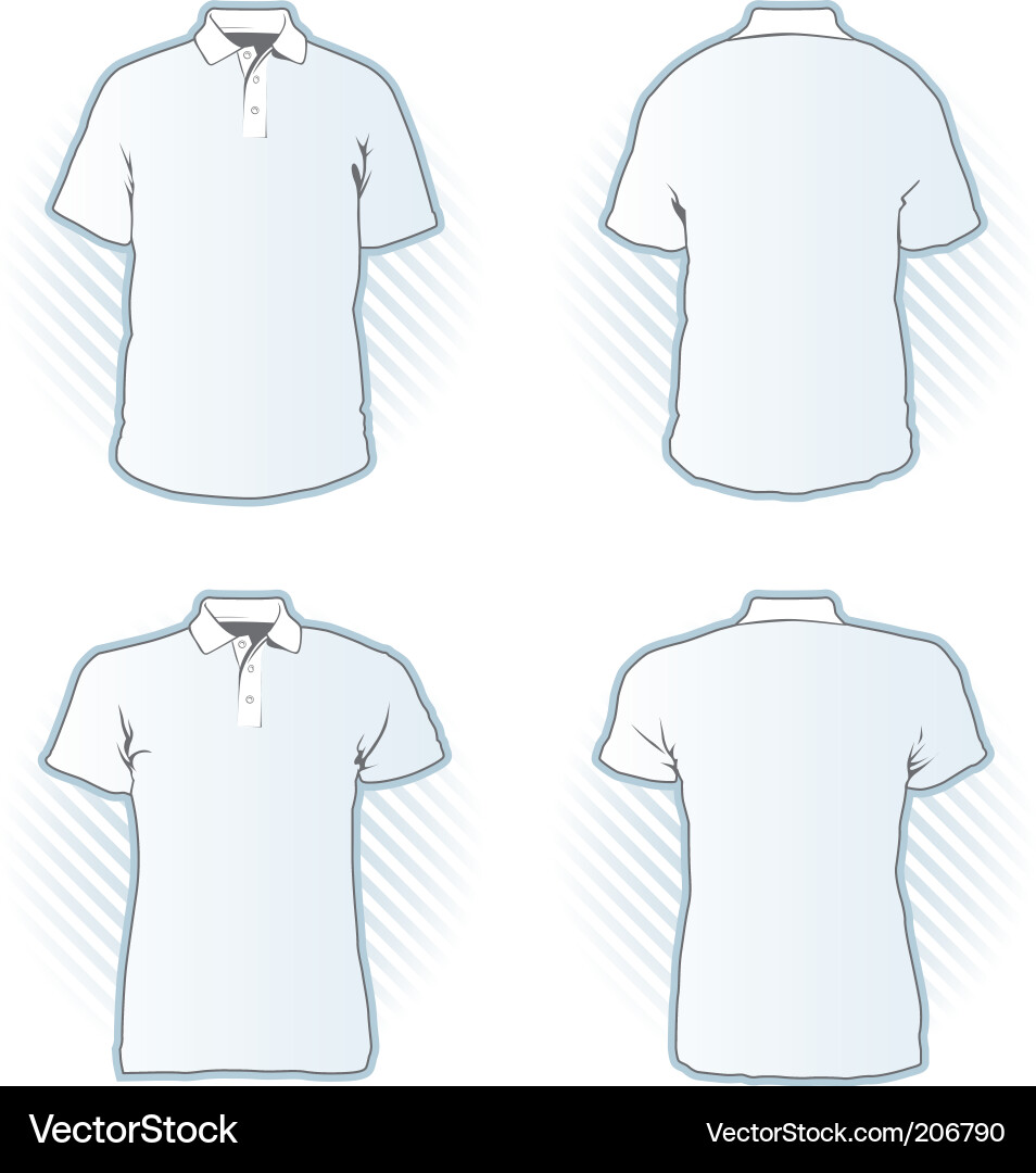 Polo Shirt Template Collection vector image