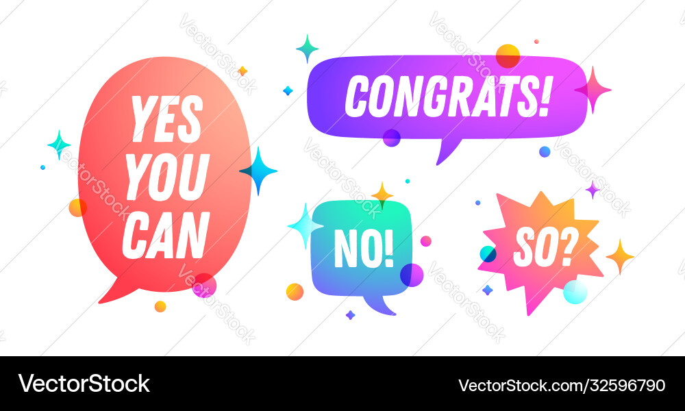 Speech bubble set chat message Vector Image