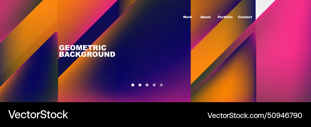 Triangle minimal web site page background design vector image