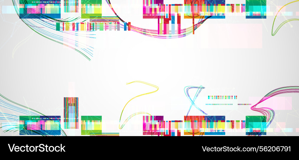 Abstract colorful background with different vector image