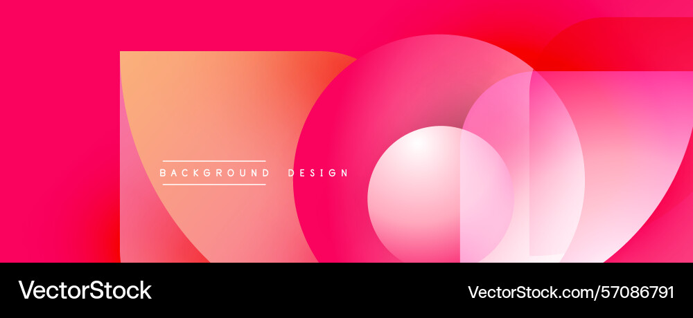 Abstract pink design overlapping circles create Vector Image