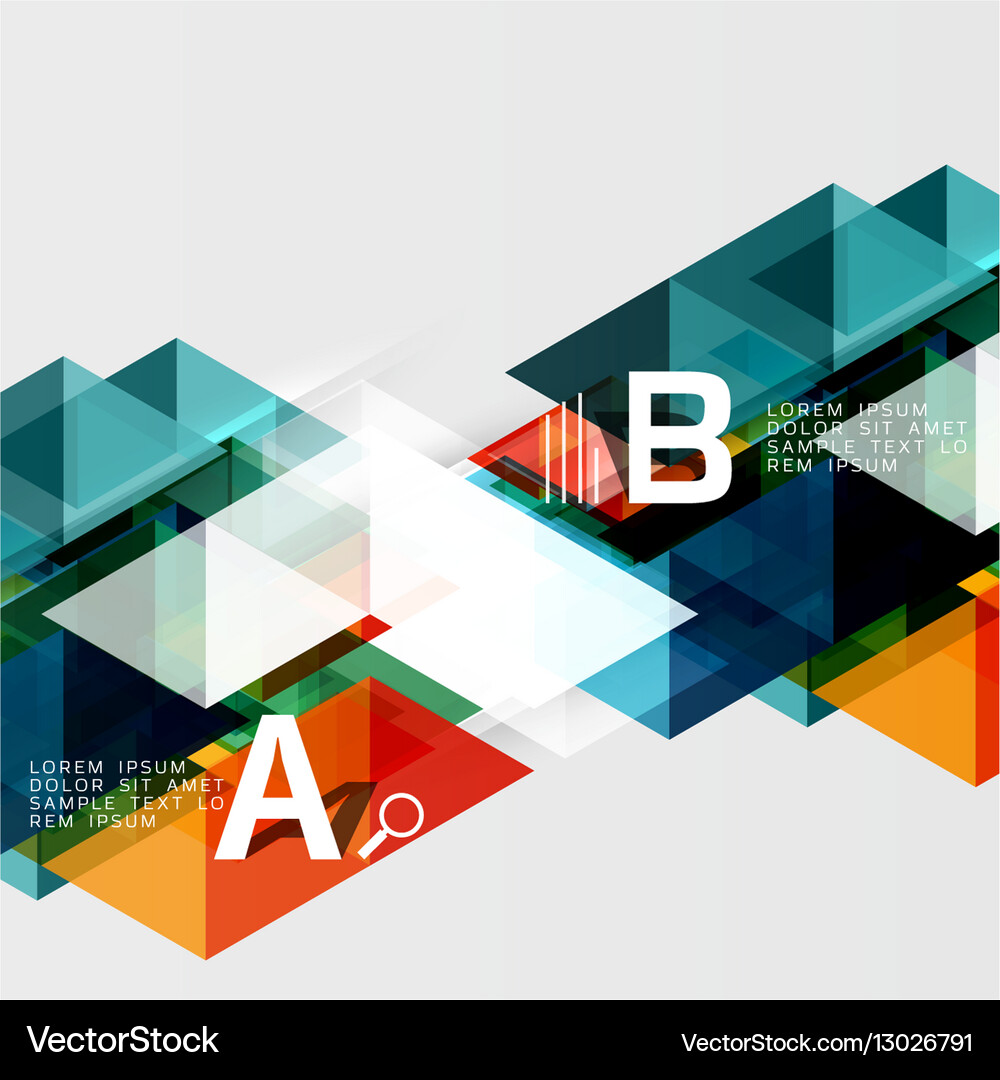 Abstract triangles and lines Vector Image