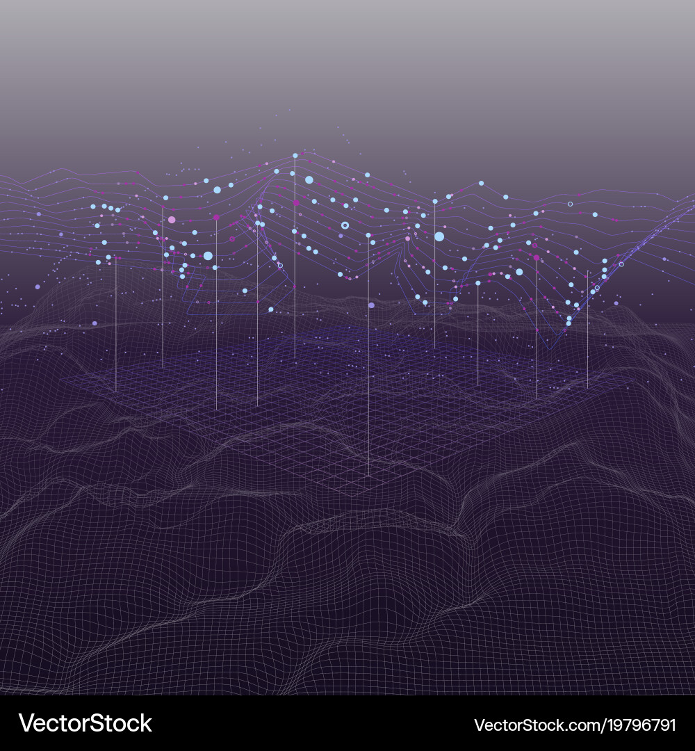 Data Stream Network vector image