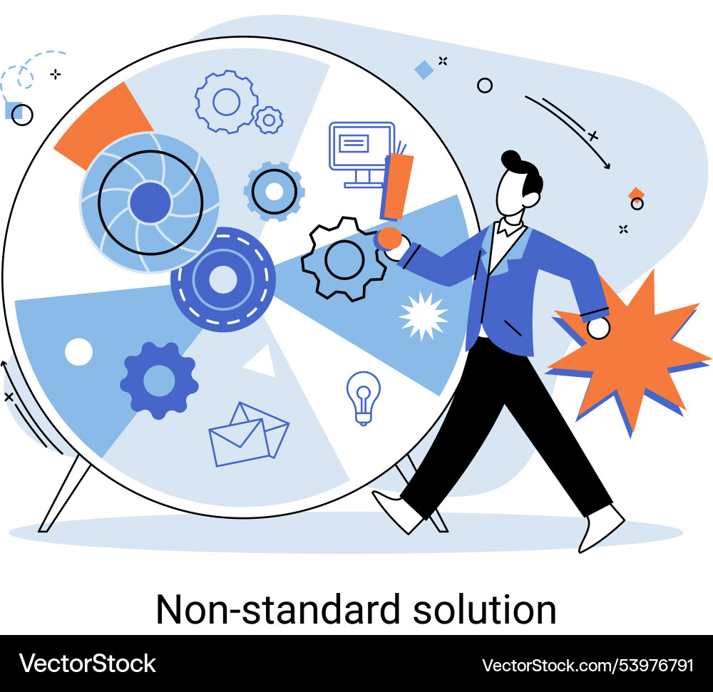 Non standart solution creation of individual Non standart solution creation of individual vector image