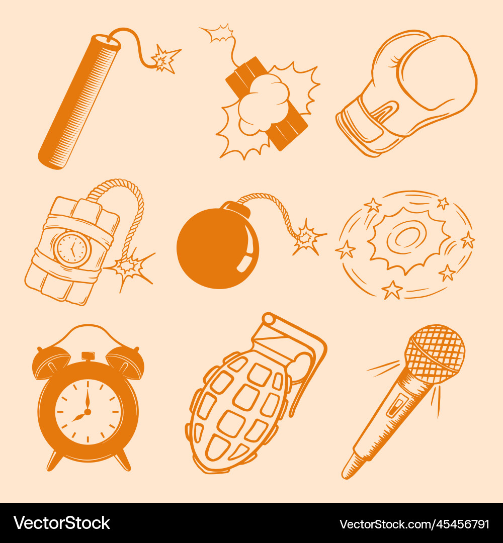 Orange comic Royalty Free Vector Image - VectorStock