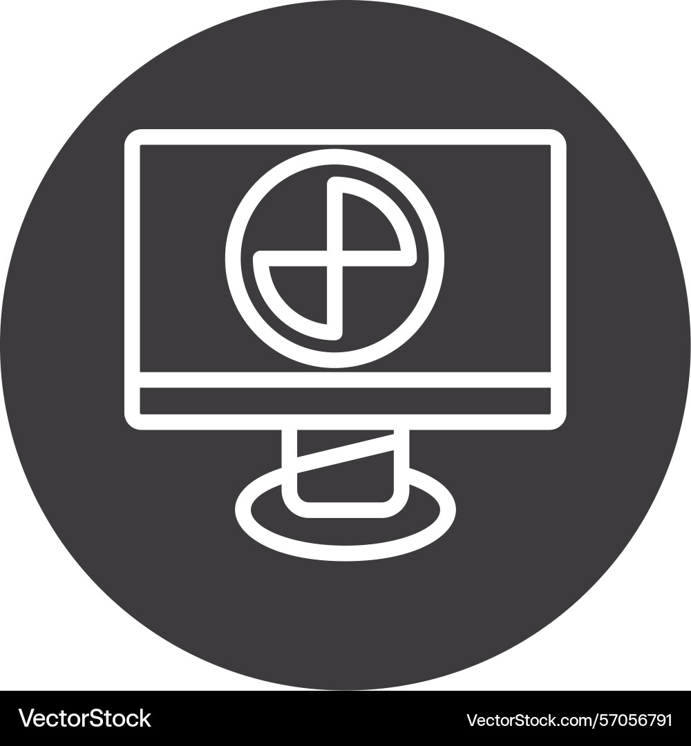 Usage line circle style icon design Vector Image