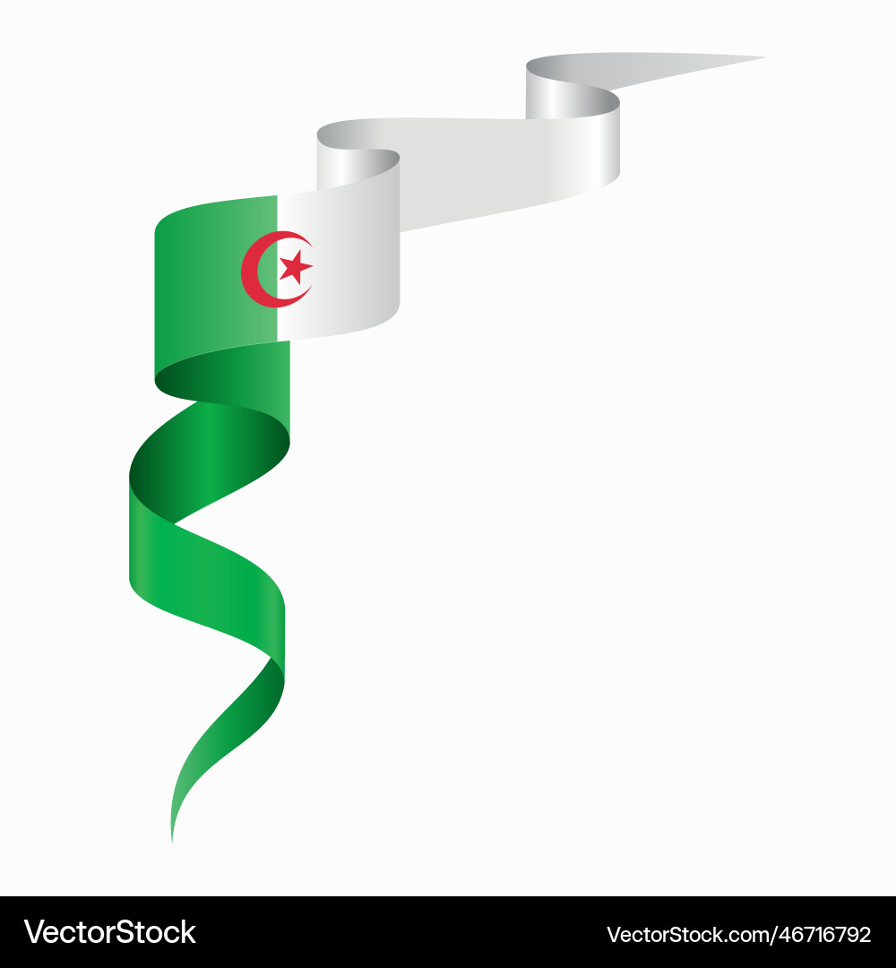 Algerian Flag Wave Pattern Vector Image