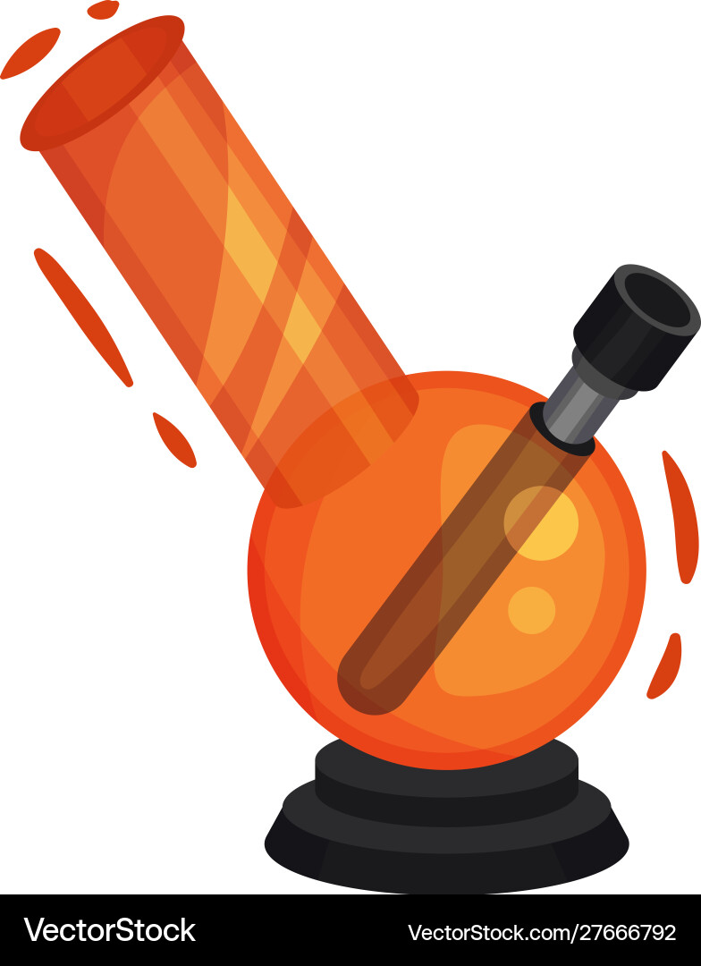Bong for smoking cannabis plant Bong for smoking cannabis plant vector image