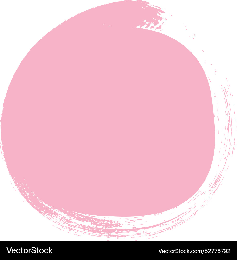 Brush effect abstract circle shape Royalty Free Vector Image
