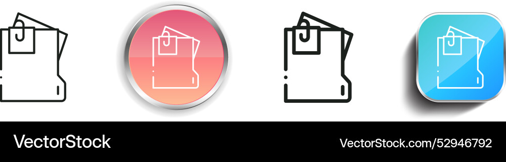 Compromise icon thin linear regular and button vector image