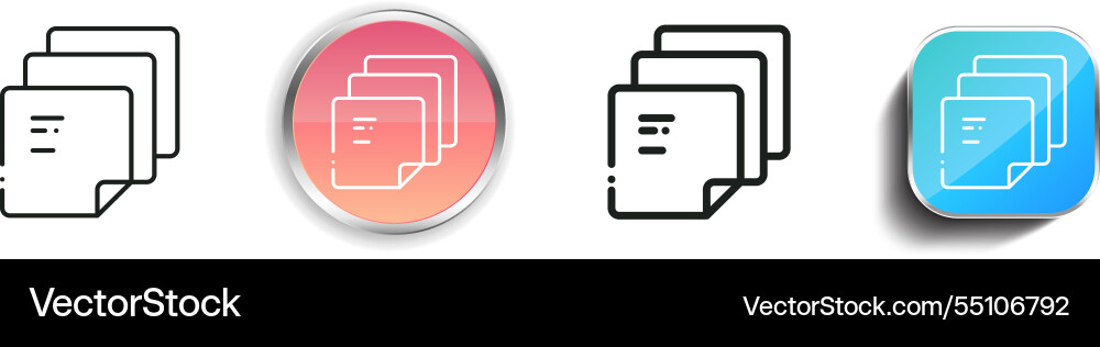 It icon thin linear regular and button style vector image