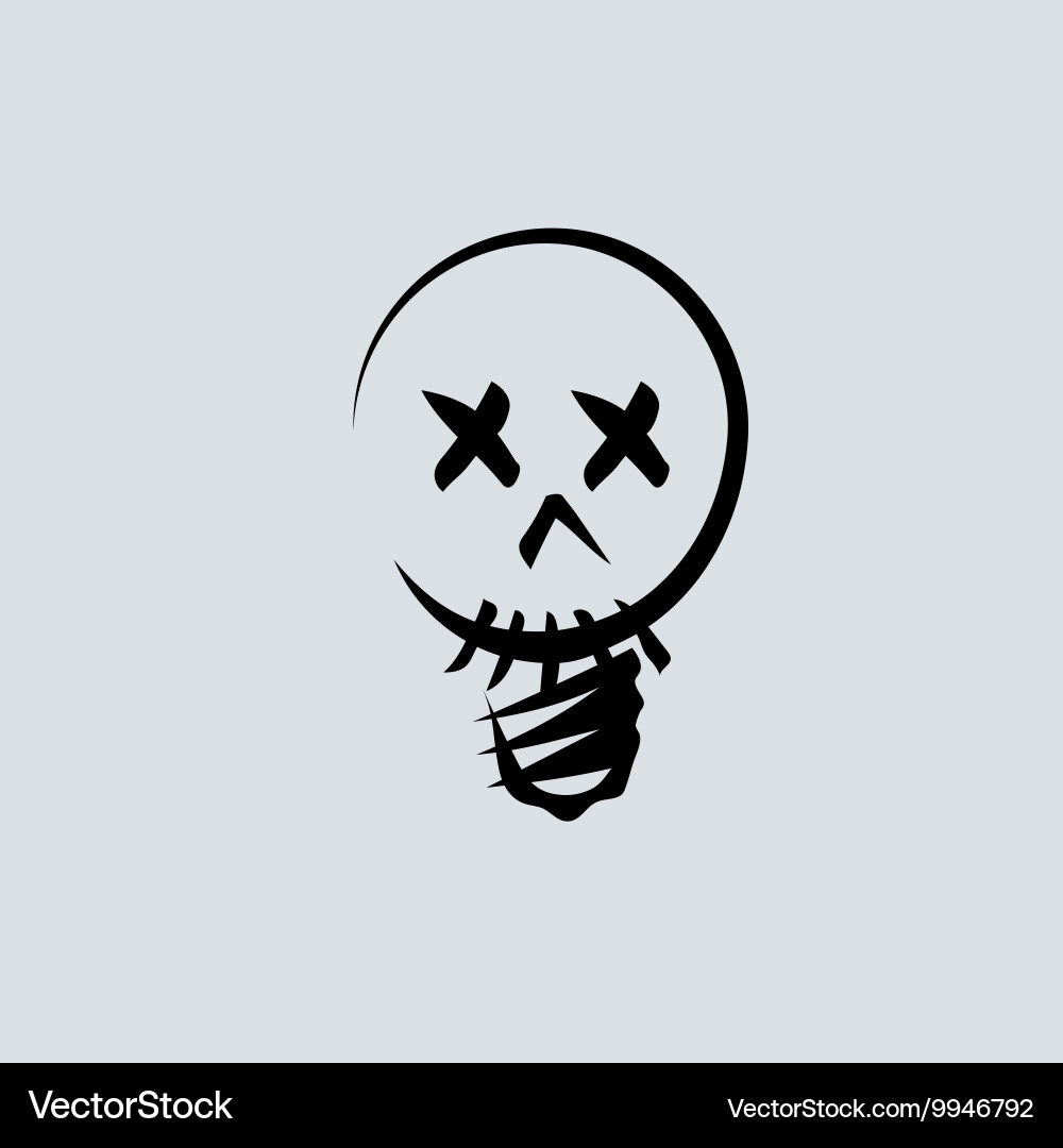 Linear Skull Icon Vector Image
