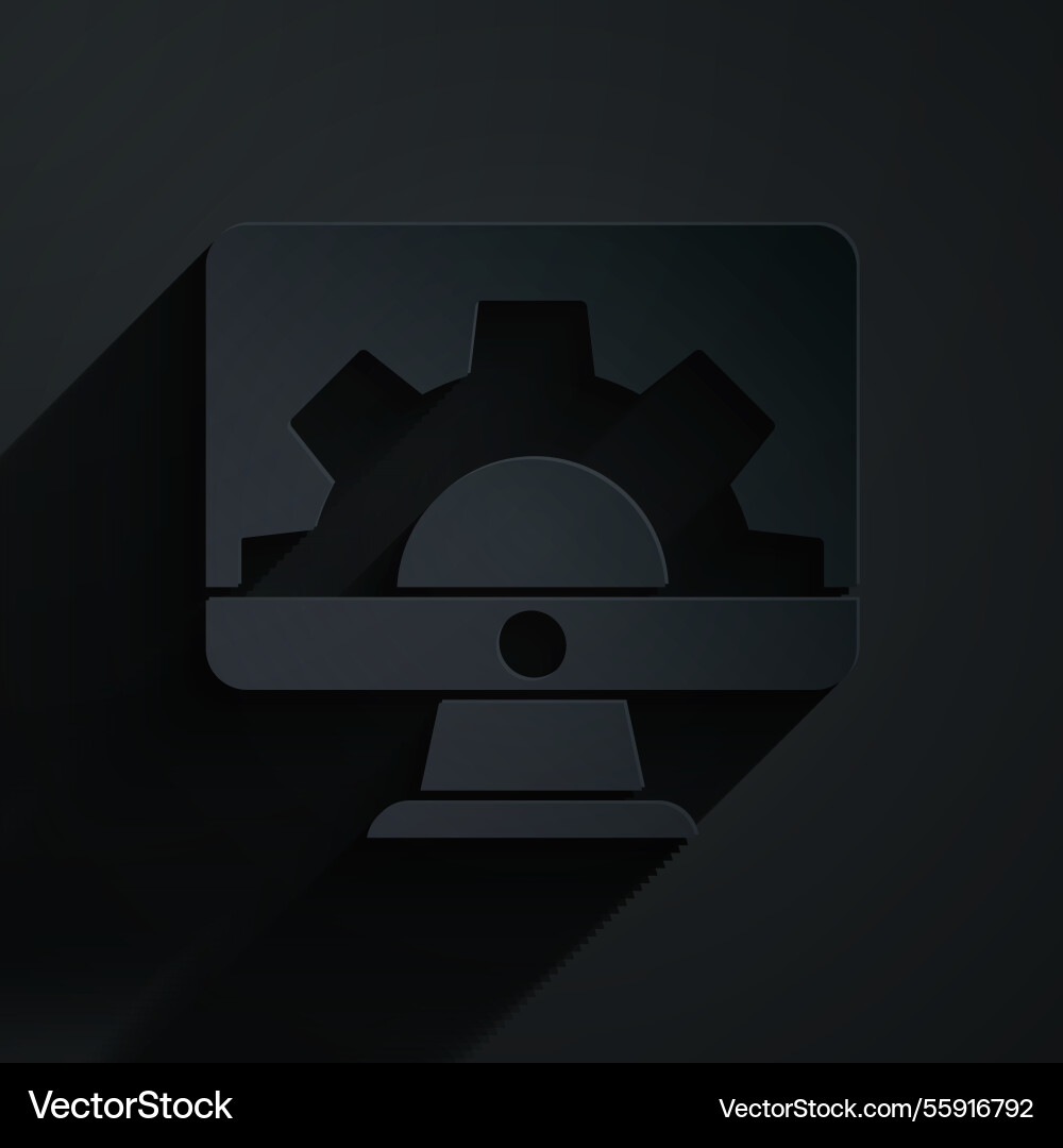 Paper cut software web development programming vector image