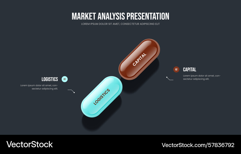 Project solution slideshow design visual Vector Image
