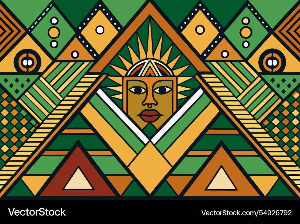 Stylized tribal patterns in symmetrical design Stylized tribal patterns in symmetrical design Vector Image