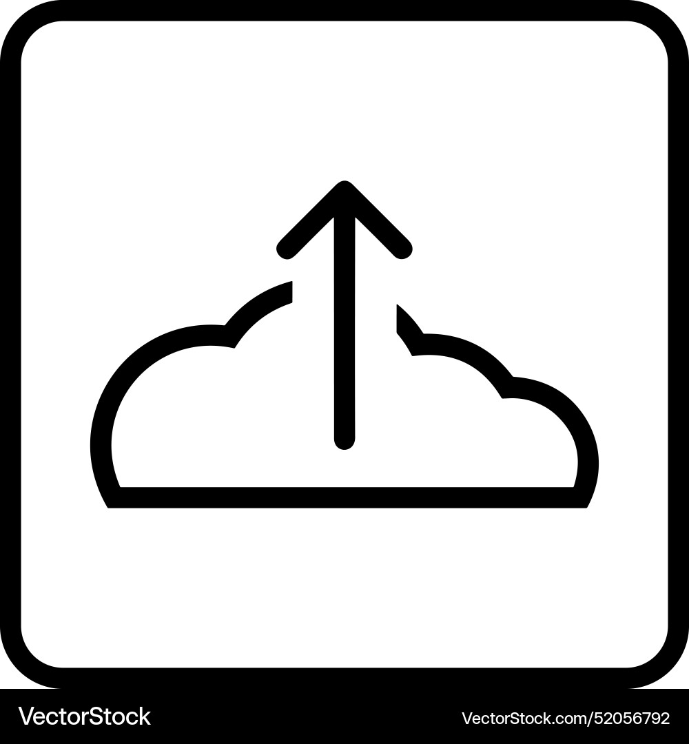 Upload outline icon symbol image Vector Image