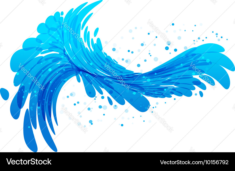 Water splash on white background Royalty Free Vector Image