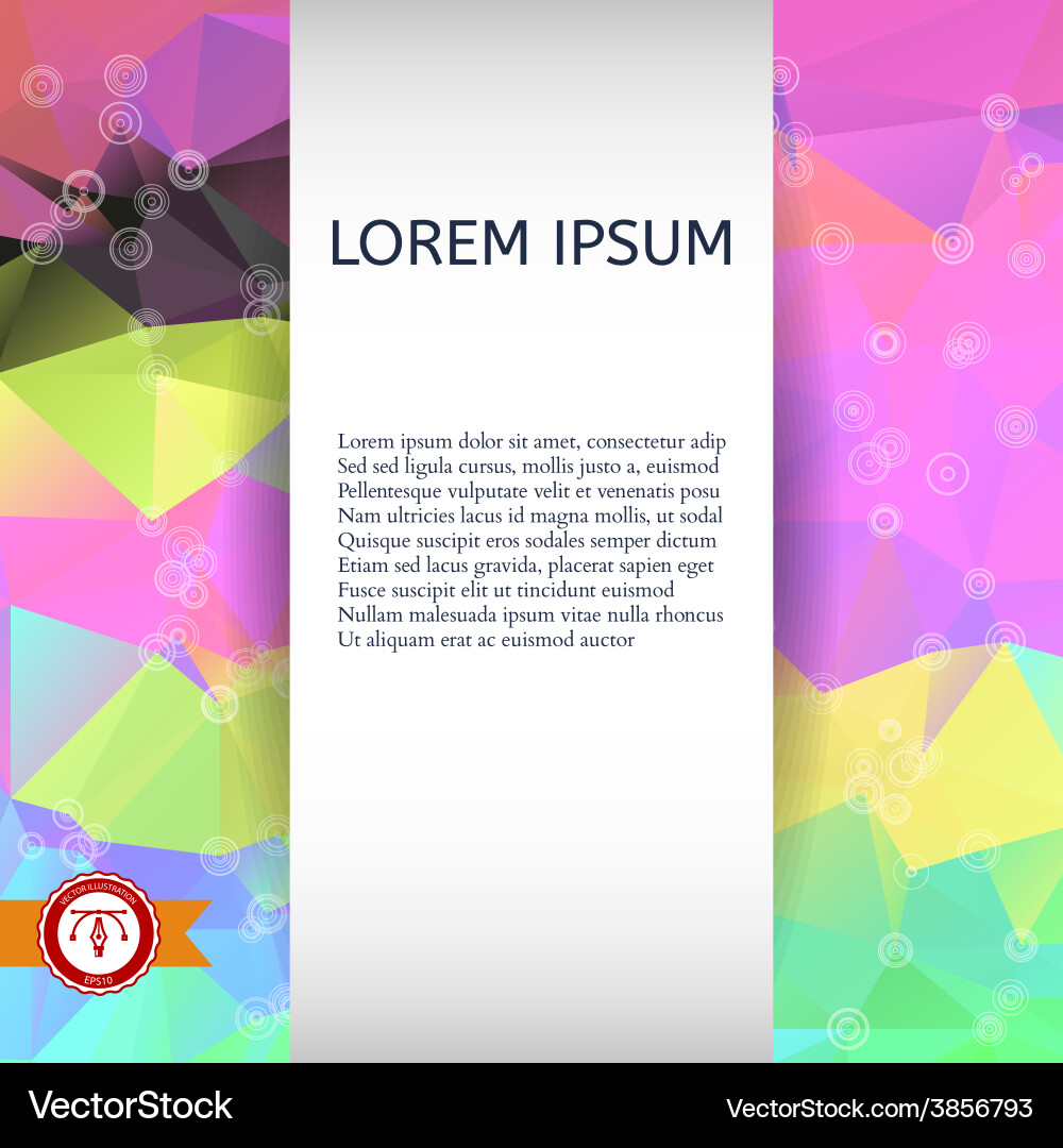 Abstract colorful triangles background Vector Image