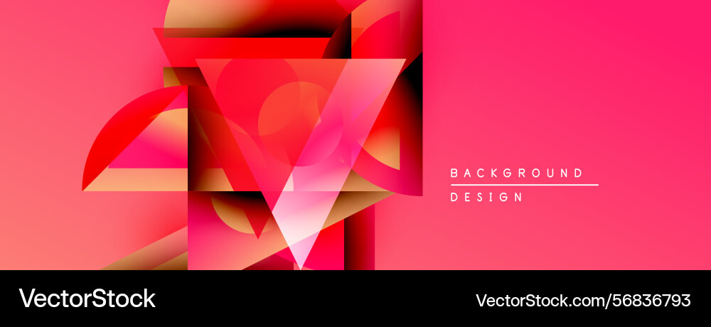 Abstract geometric shapes overlap creating Vector Image