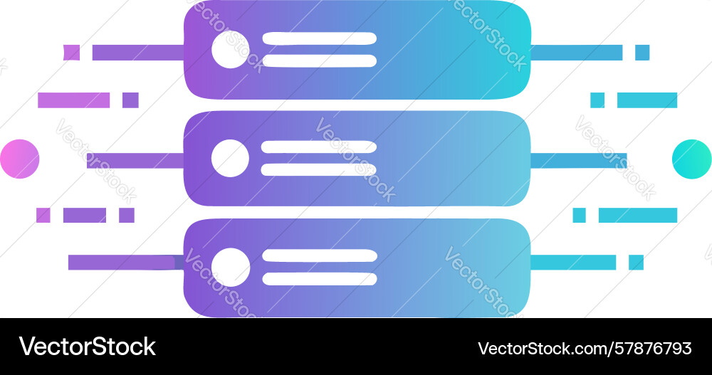 Digital data flow processing design generative ai Vector Image