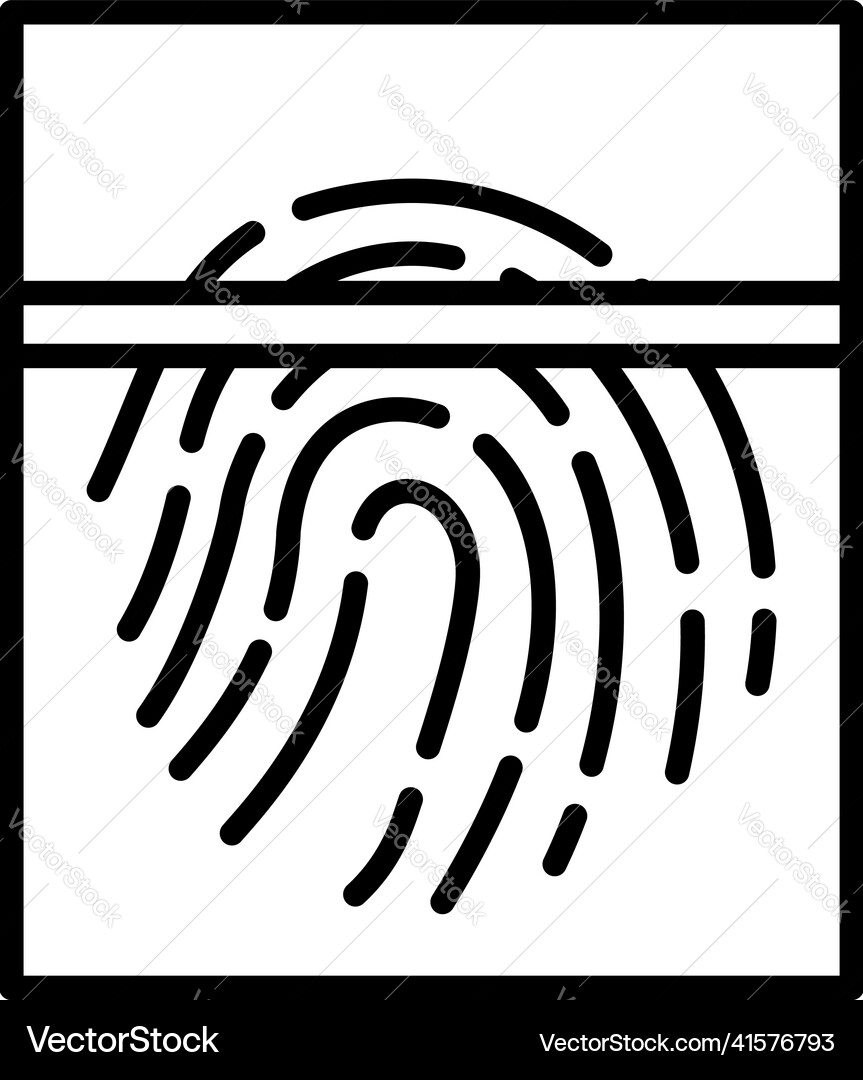 Fingerprint scan icon vector image