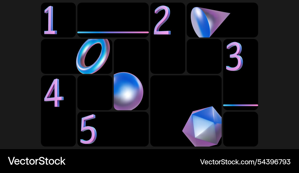 Grid layout template design rounded rectangular Grid layout template design rounded rectangular vector image