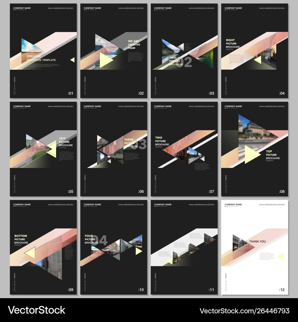 Minimal brochure templates with colorful gradient Minimal brochure templates with colorful gradient vector image