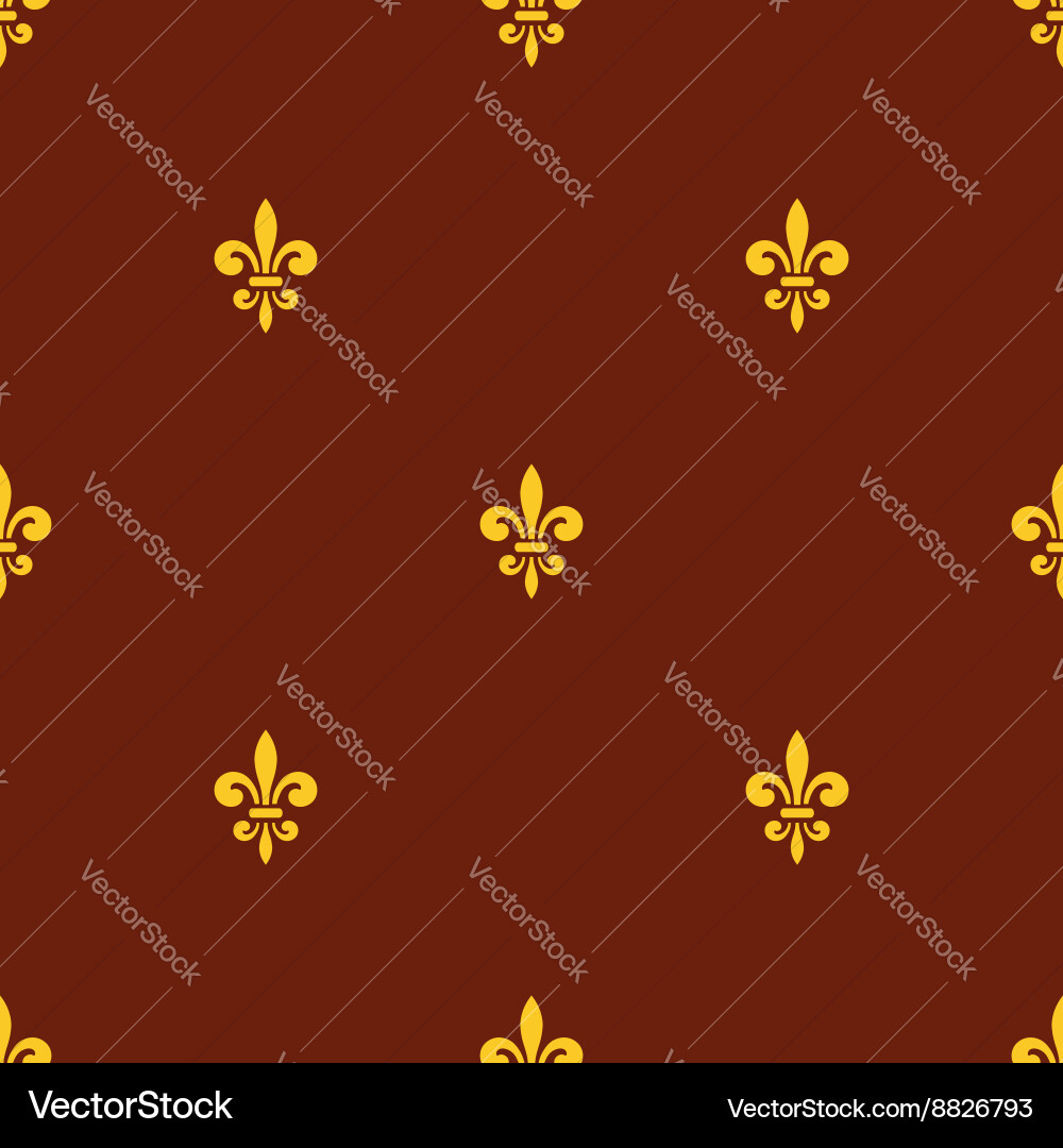 Royal Fleur de Lis Pattern Vector Image