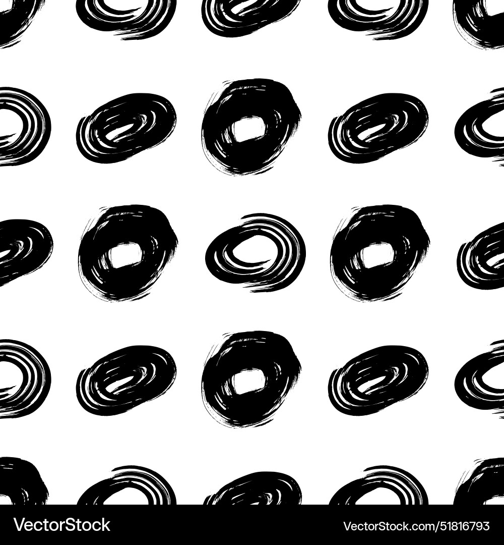 Seamless pattern with sketch circles shape Seamless pattern with sketch circles shape vector image
