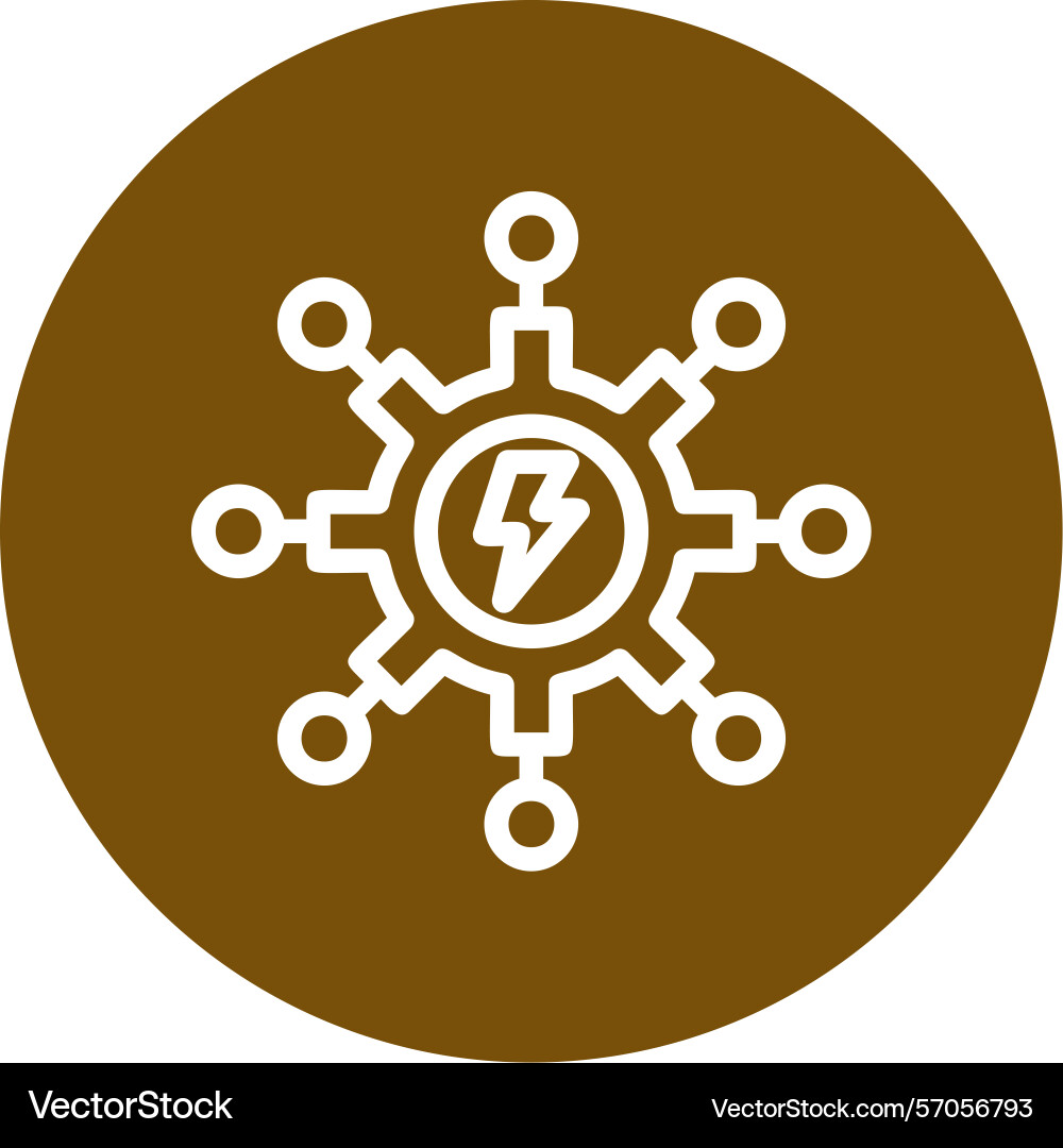Utility line circle style icon design Vector Image
