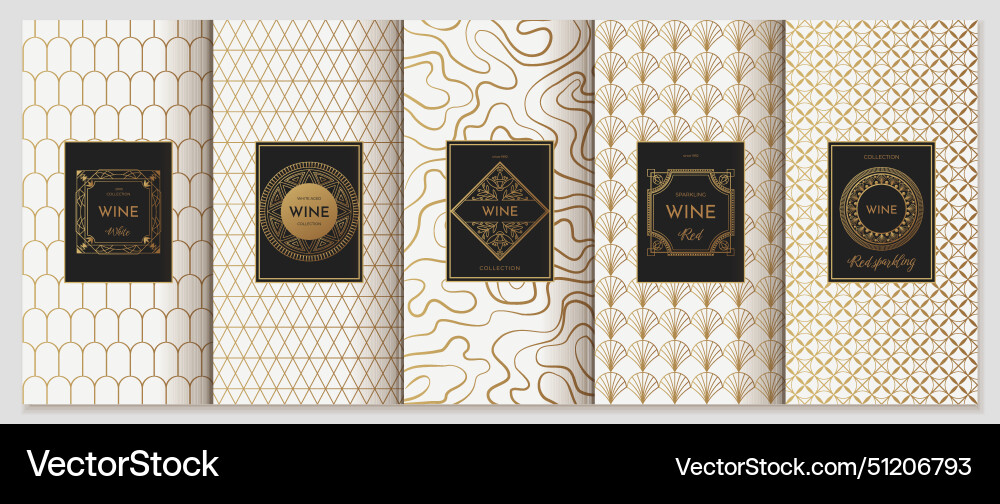 Wine label design luxury product sticker modern Wine label design luxury product sticker modern vector image