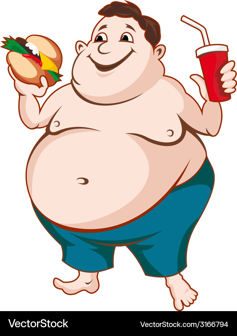 Fat man Royalty Free Vector Image - VectorStock