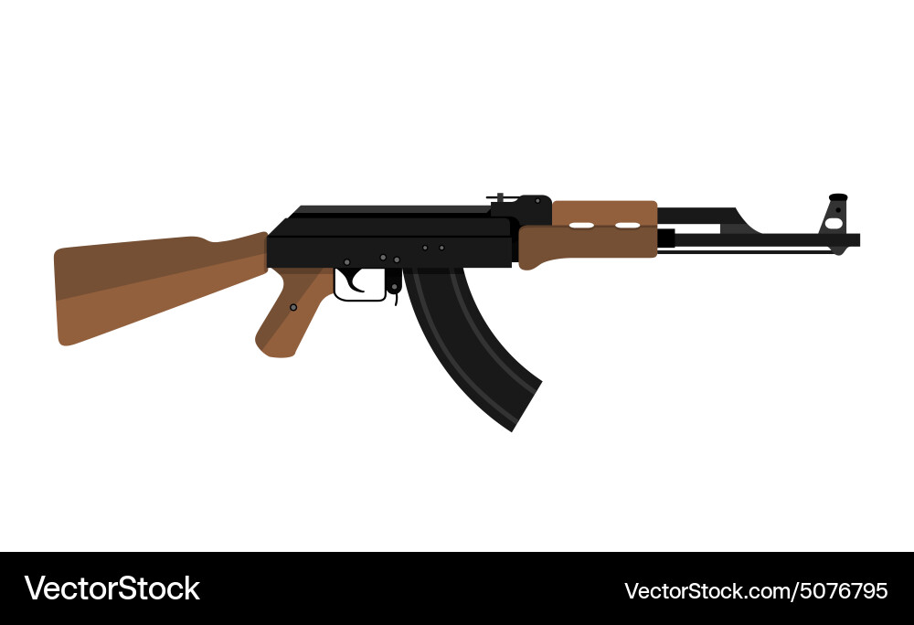 AK-47 Assault Rifle Vector Image