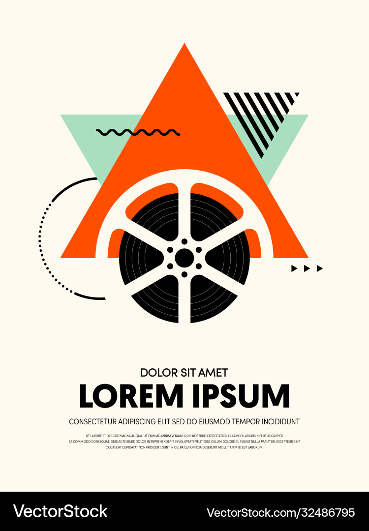 Film und Film moderne Retro Vintage Poster Film und Film moderne Retro Vintage Poster vektorbild