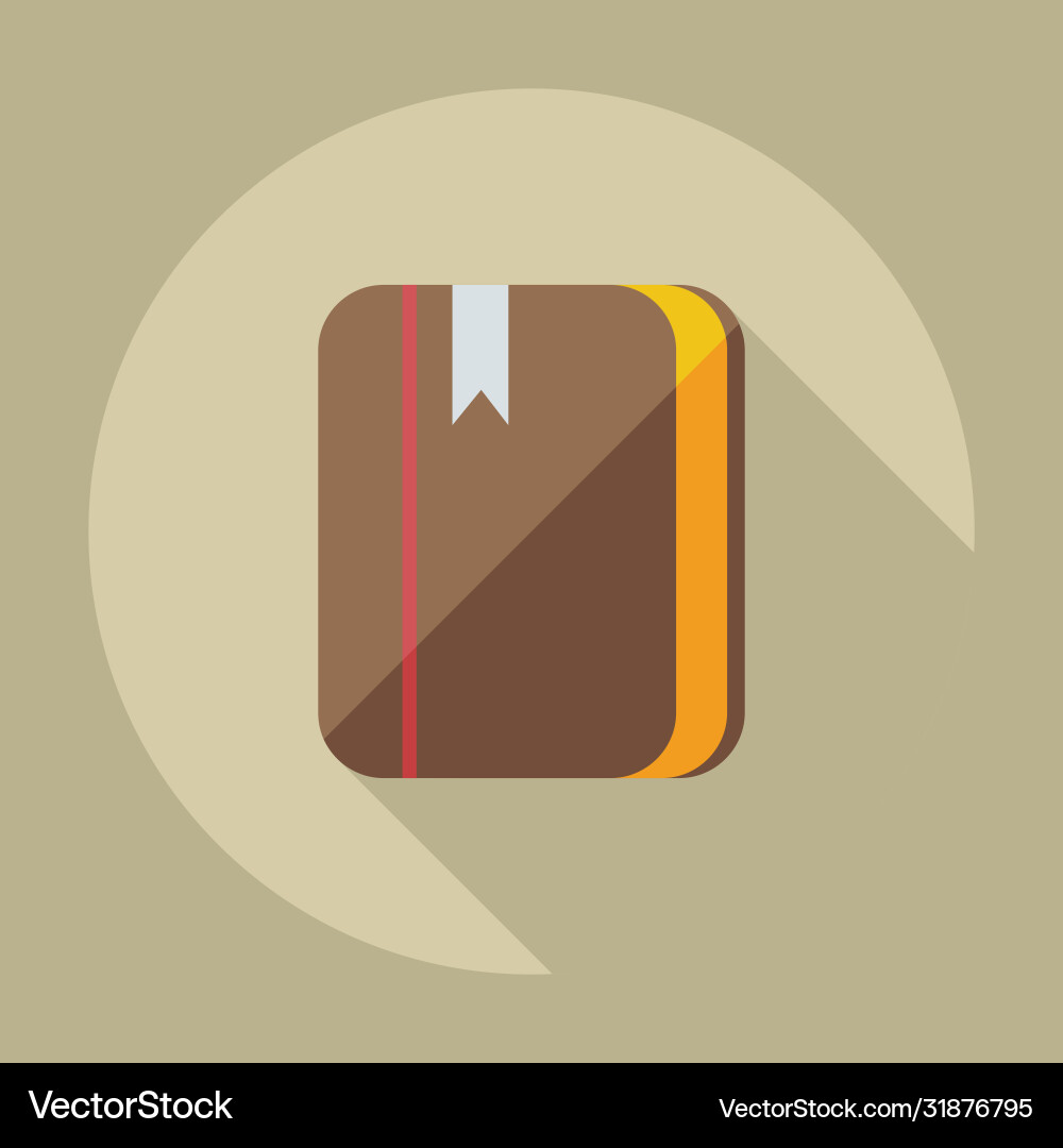 Flat modern design with shadow icon notebook vector image