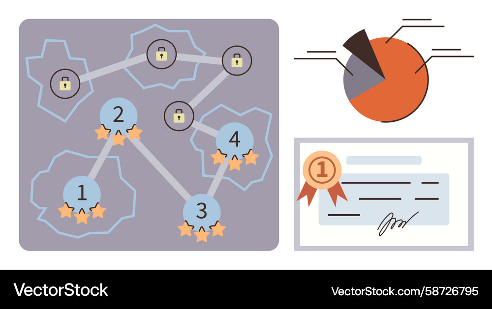 Gamified progress tracking with security levels Gamified progress tracking with security levels Vector Image