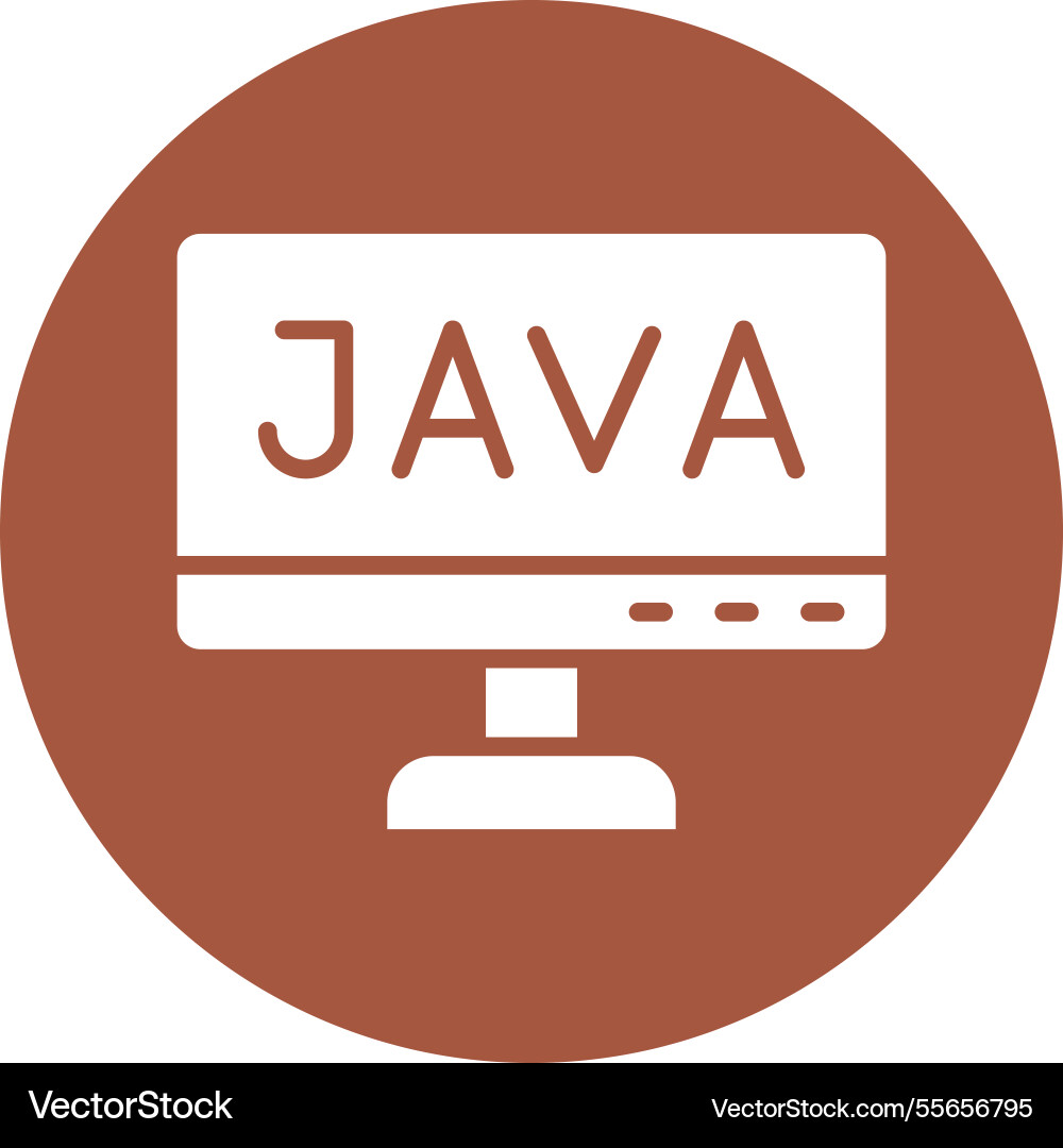 Java icon design vector image