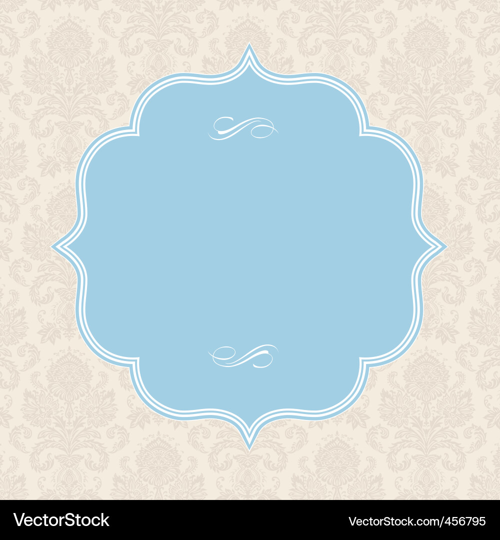 Ornate Blue Frame vector image