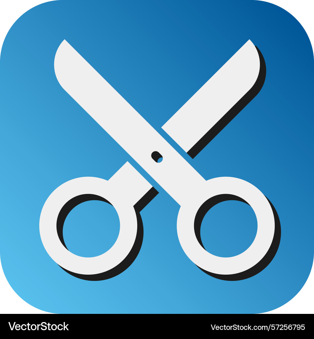 Scissors glyph gradient background icon Vector Image