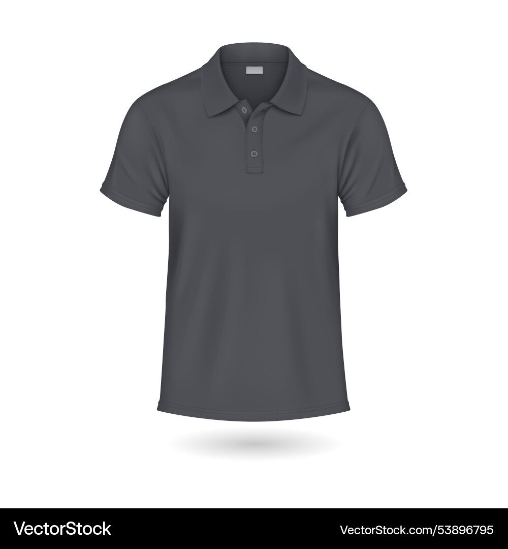 Stilvolles T-Shirt aus dunkler Farbe Mockup realistisch Stilvolles T-Shirt aus dunkler Farbe Mockup realistisch vektorbild