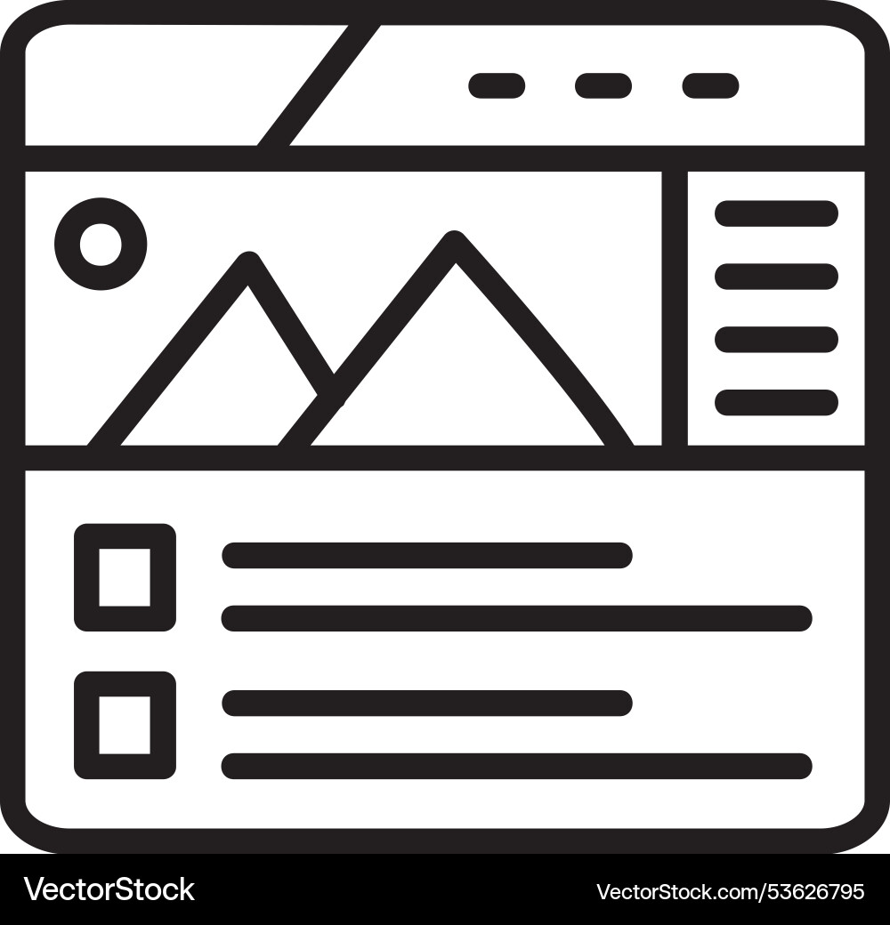 Web design line gradient icon Vector Image