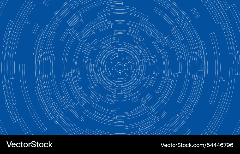 3d circular pattern style wireframe model 3d circular pattern style wireframe model vector image