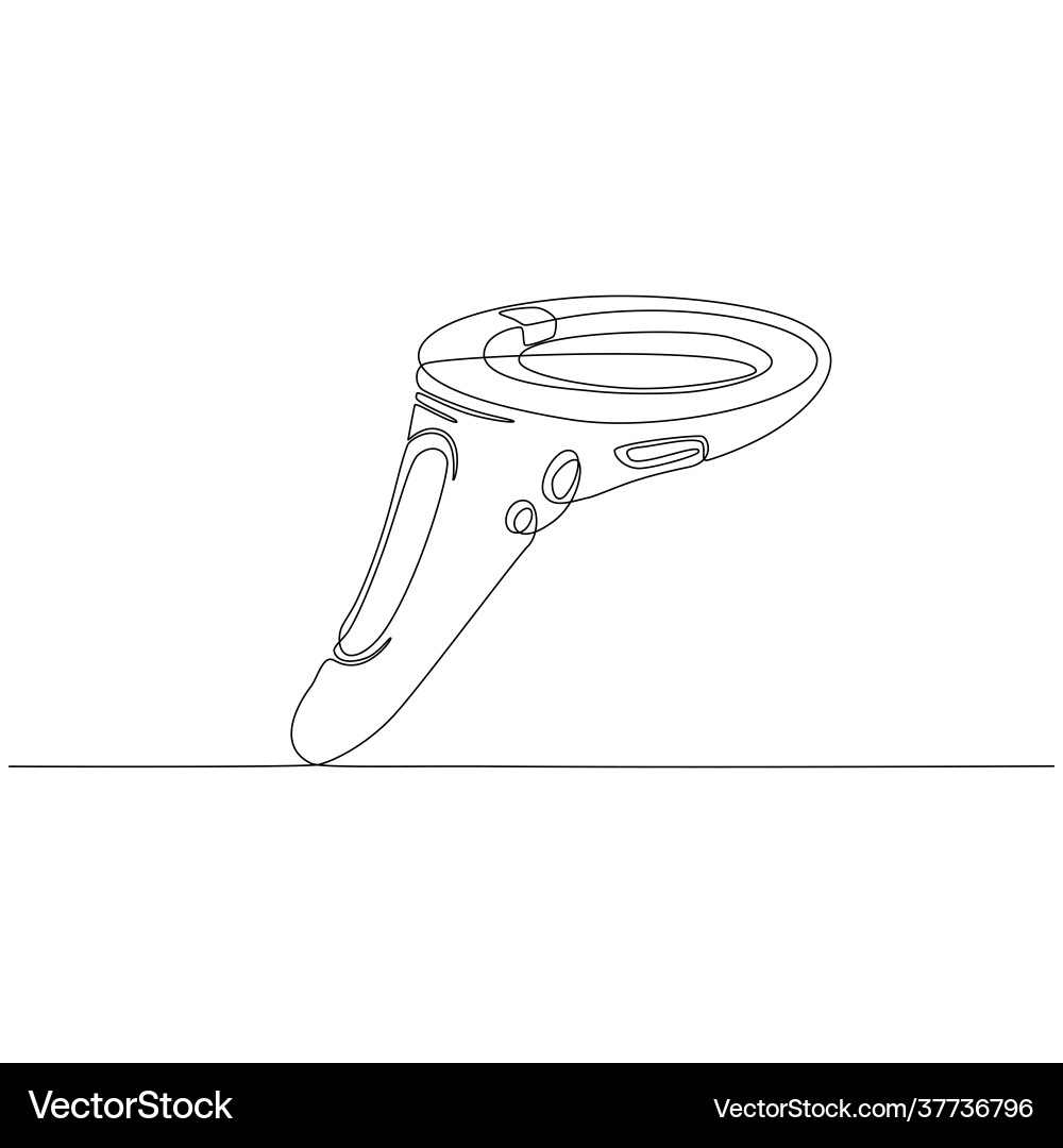 Continuous line drawing remote virtual reality Continuous line drawing remote virtual reality vector image