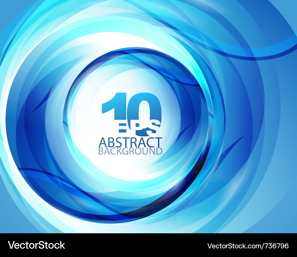 Dynamic Blue Swirl Background Vector Image
