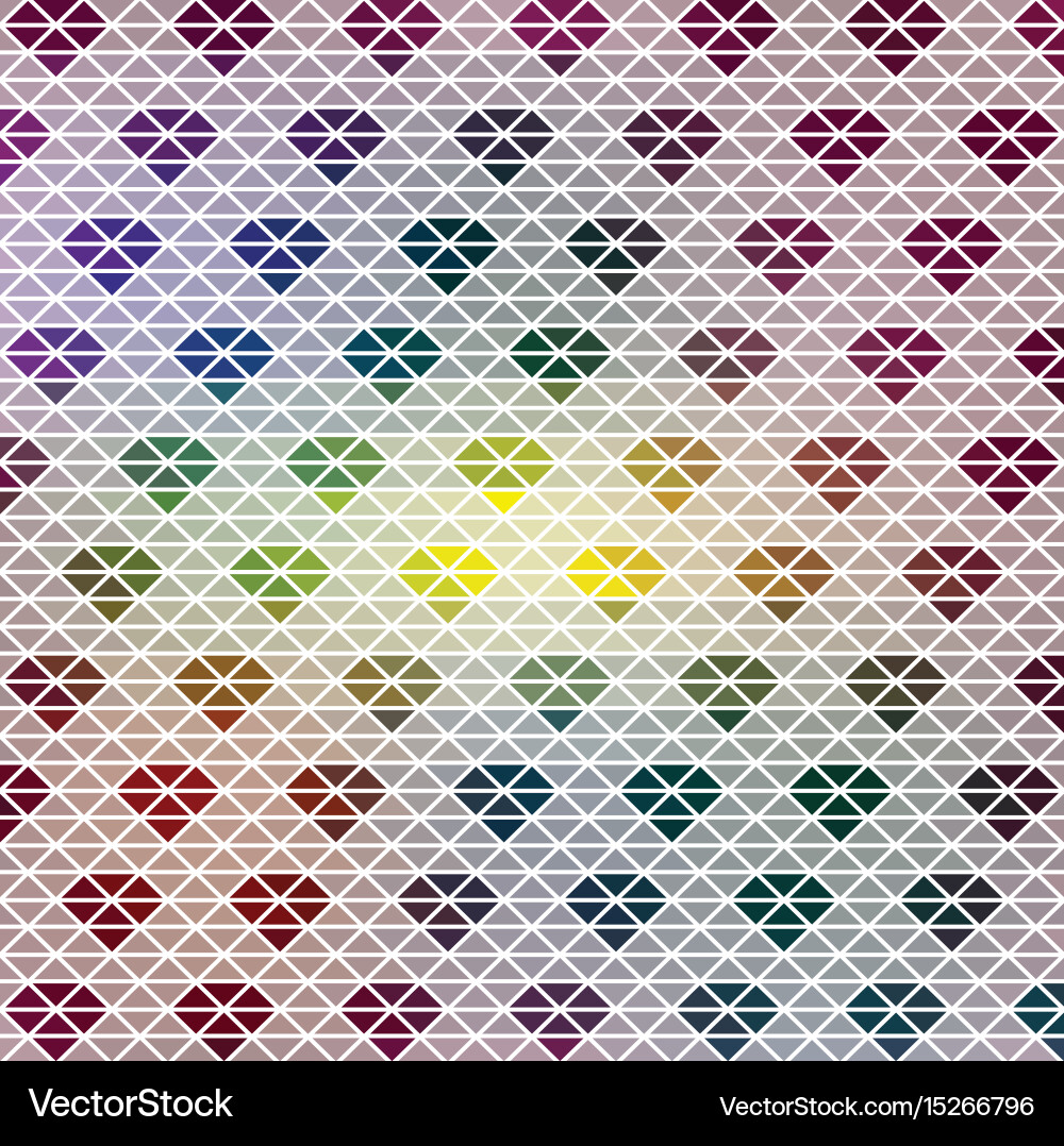 Geometric Retro Triangle Pattern vector image