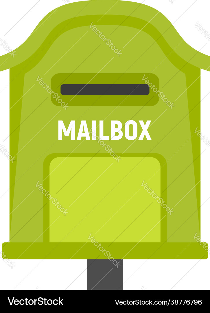 Liefer-Mailbox-Symbol flach isoliert Liefer-Mailbox-Symbol flach isoliert vektorbild