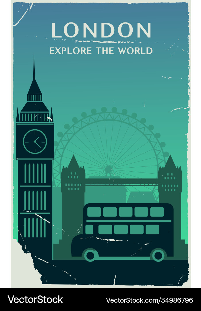 London City england silhouette im alten Stil London City england silhouette im alten Stil vektorbild