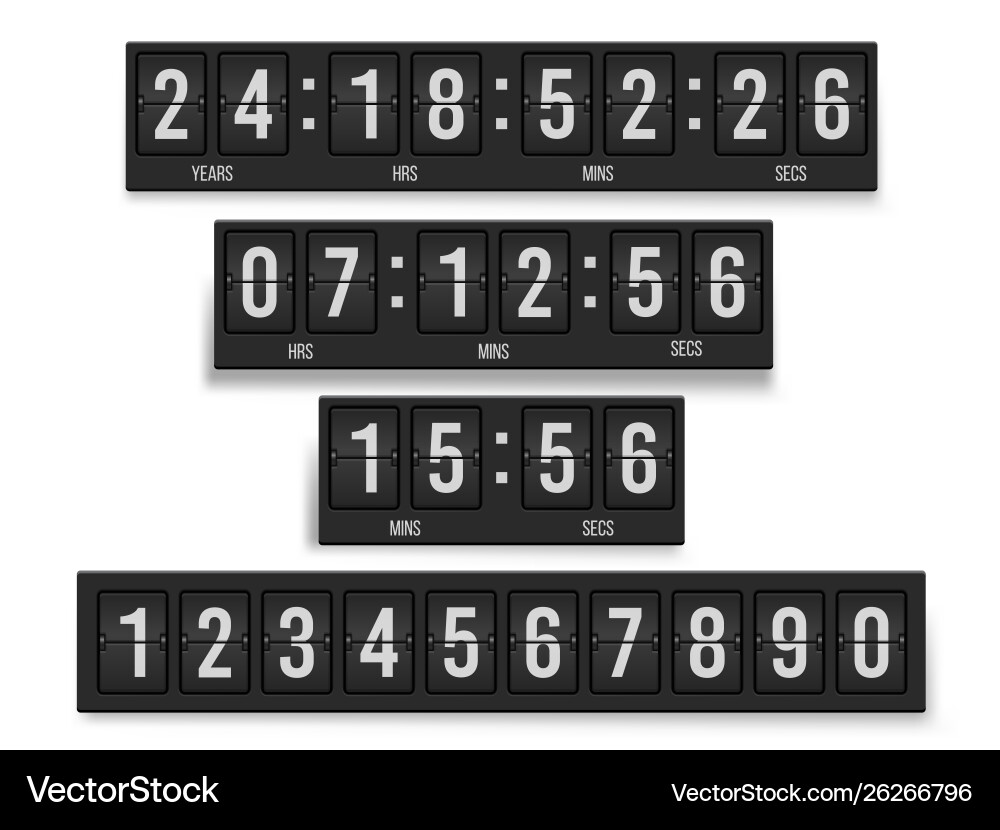 Mechanical Countdown Timer vector image